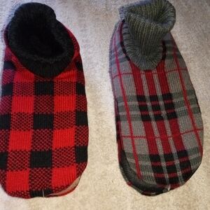 George Red and Gray Plaid Men's Socks, 2 Pairs